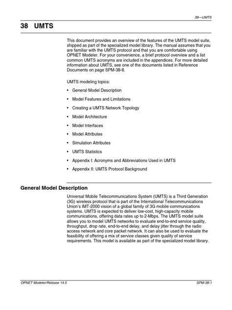 UMTS Model Desc | PDF | General Packet Radio Service | Computer Network