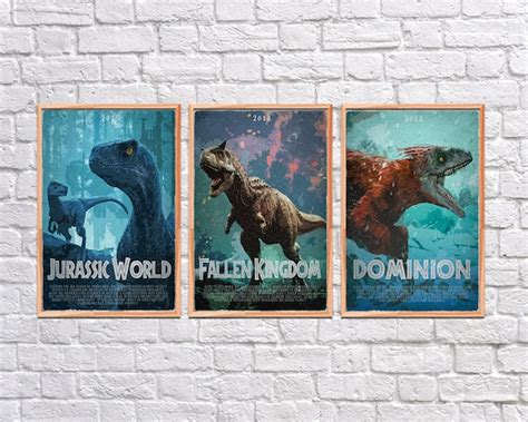 Jurassic World Movie Posters Poster Set Printable Art Art - Etsy