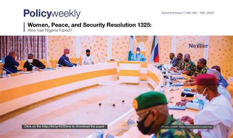 Women, Peace, and Security Resolution 1325: How has Nigeria Fared ...