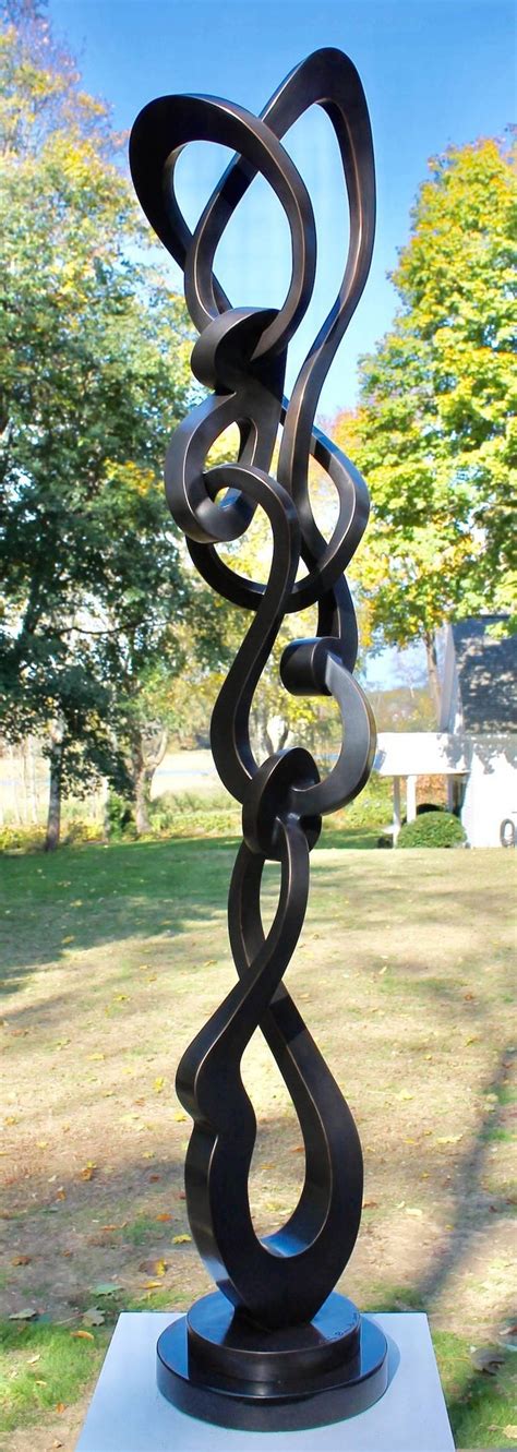 Kevin Barrett - Groove by Kevin Barrett Large Metal Bronze Abstract Outdoor Sculpture For Sale ...