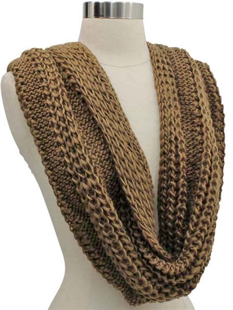 SIMPLE CHUNKY KNIT UNISEX WINTER INFINITY SCARF | eBay