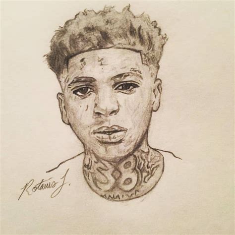 NBA Youngboy (Fanpage)💚 on Instagram: "Drawing Of YB💉💣 #Nbayoungboy # ...