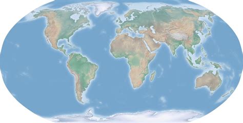 Mapa grande alivio escala del Mundial | Mundo | Mapas del Mundo