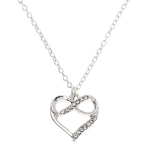 Silver Forever In Love Pendant Necklace | Claire's