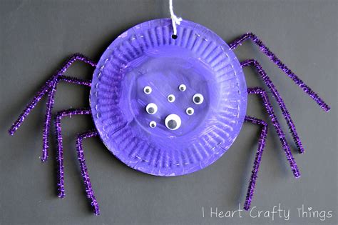 Halloween Paper Plate Craft Paper Plate Spiders » Craftrating