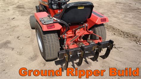 Garden Tractor Ground Ripper Cultivator Attachment Build - YouTube