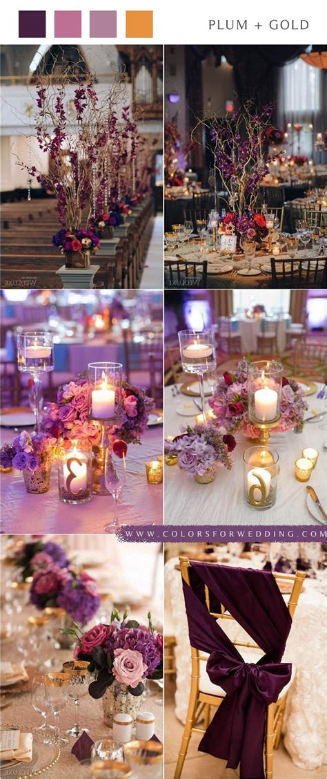 22 Plum Purple and Gold Wedding Color Ideas | 💜💛