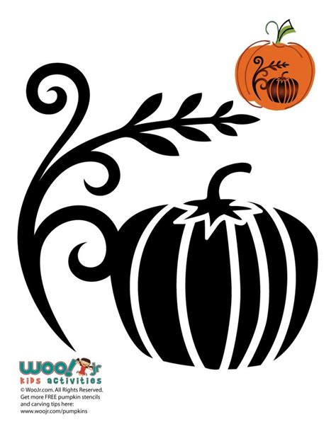 Fall Stencils for Pumpkins and Elegant Crafts | Woo! Jr. Kids Activities : Children's Publishing