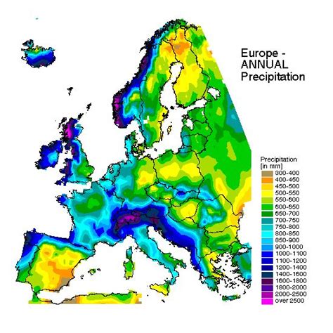 Precipitation in Europe mapped - Vivid Maps