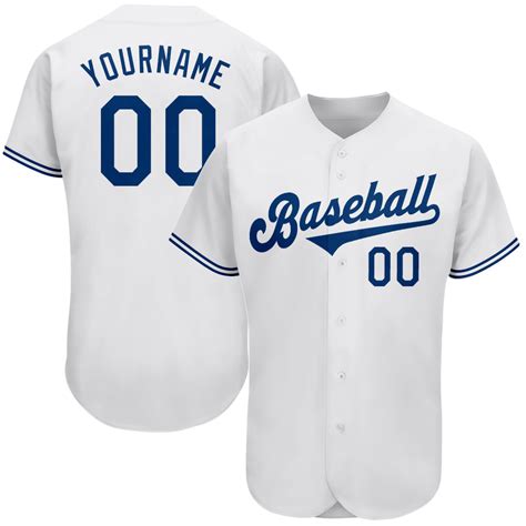 Custom Own White Royal Authentic Baseball Stitched Jersey Free Shipping ...