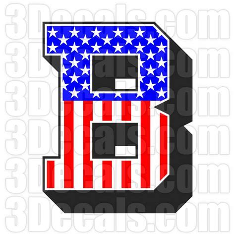 US Flag Letter B | 3Decals