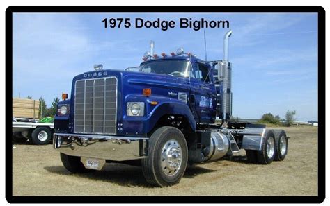 1975 Dodge Bighorn Blue Semi Truck Refrigerator / Tool Box Magnet ...