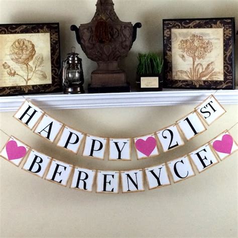 Happy 21st Birthday Banner / Personalized by WeefersDesigns