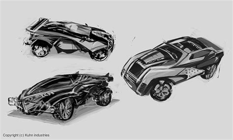 Futuristic car concept-art - David Revoy