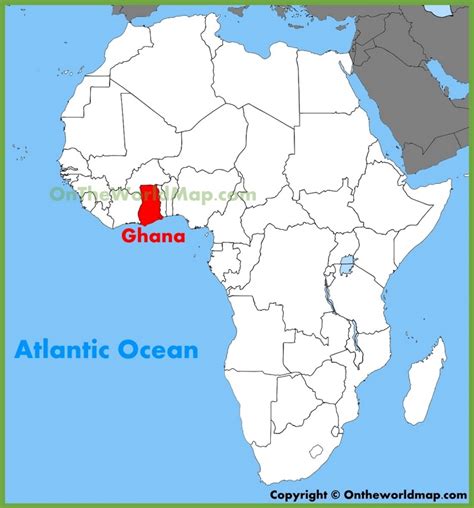 Ghana location on the Africa map - Ontheworldmap.com