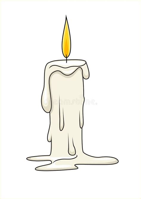 Candle stock vector. Illustration of drip, light, simple - 39518502