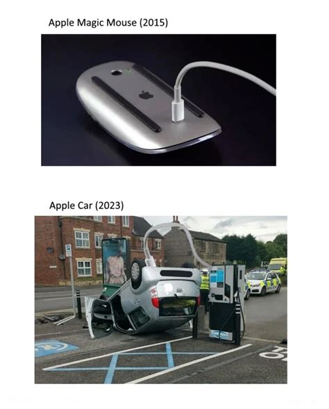 Apple Magic Mouse (2015) Apple car (2023) - Funny