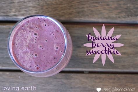 Banana-berry smoothie with Loving Earth - Veggie Mama