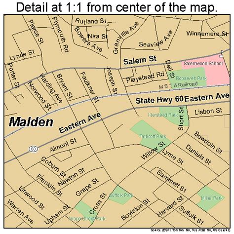 Malden Massachusetts Street Map 2537875