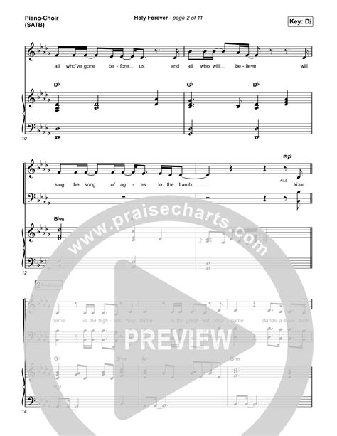 Holy Forever Sheet Music PDF (Chris Tomlin) - PraiseCharts