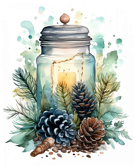 Christmassy Mason Jar Decor Art Free Stock Photo - Public Domain Pictures