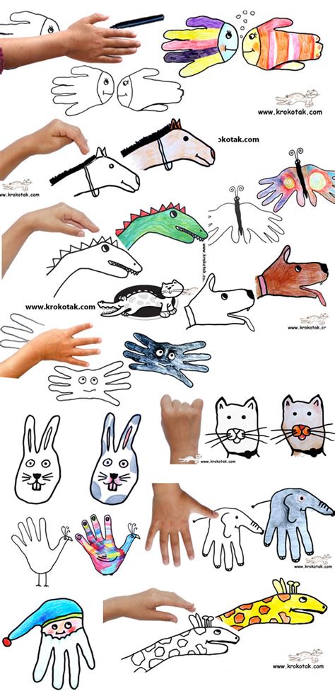 krokotak | 14 Ways to Make Handprint ANIMALS