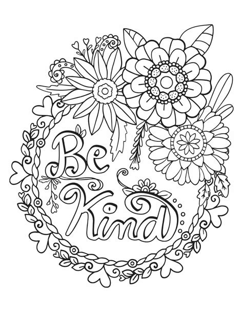 Kindness Coloring Page