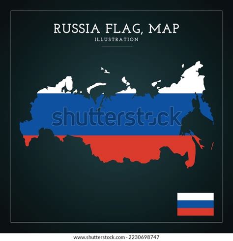 Russia Flag Map Vector Illustration Stock Vector (Royalty Free ...