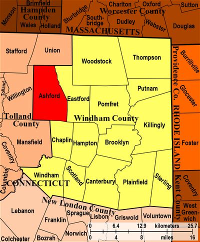 Map Of Windham County Ct - Kial Selina