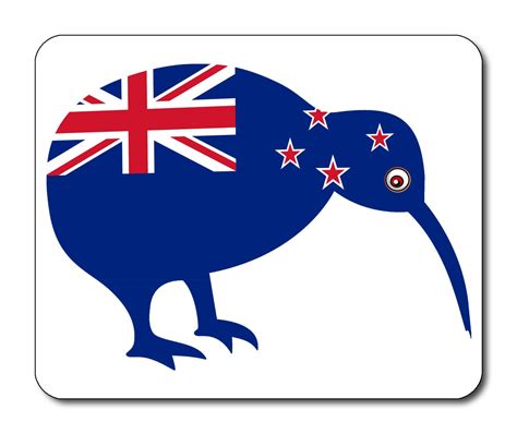 New Zealand Flag Kiwi Mouse Mat Mouse Pad - Etsy UK