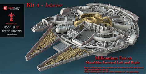 Millennium Falcon Interior 3D Model - Kit 4 by Gambody on DeviantArt