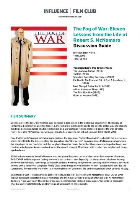 The Fog Of War | Influence Film Club