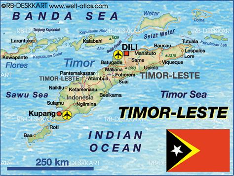 Map of Timor-Leste (East Timor) (Country) | Welt-Atlas.de