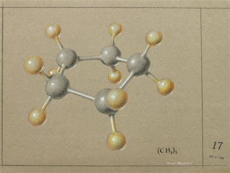 Special Collections & Archives Research Center | Pastel drawing of the molecular structure of ...