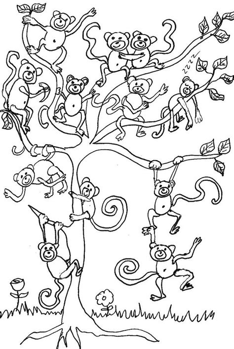 Monkey Hanging From Tree Drawing at GetDrawings | Free download