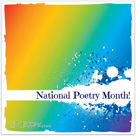 National Poetry Month image | Writing with Sharon Watson-Easy-to-use ...