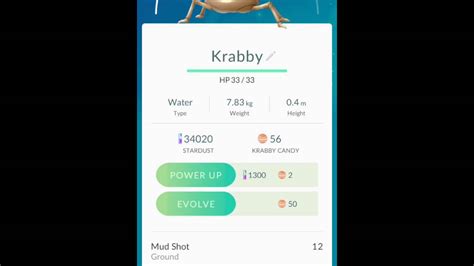 Krabby Evolution