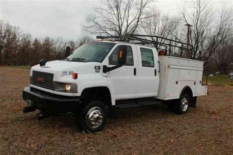 Chevy GMC 5500 4x4 Crew Cab Duramax Diesel Service Utility Truck F-550 450 (2009) : Utility ...