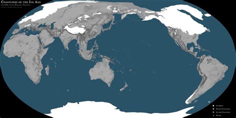 This map shows how the coastlines of the world may have appeared during ...