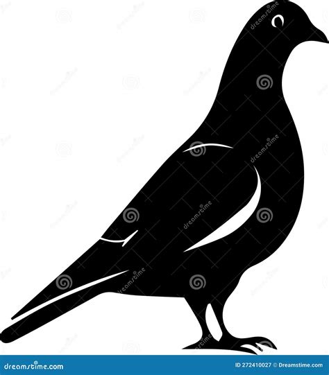 Pigeon Logo Monochrome Design Style Stock Vector - Illustration of ...