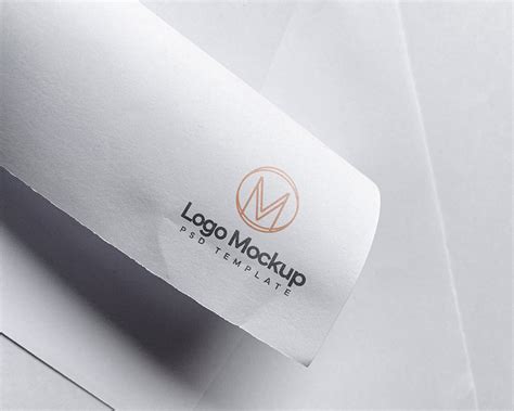 Paper logo mockup templates by Graphicsfuel on Dribbble