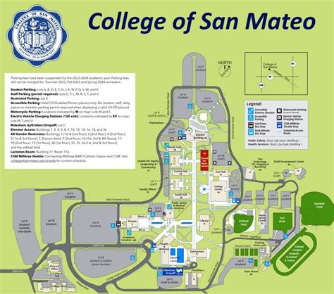 College of San Mateo Campus Map - Ontheworldmap.com