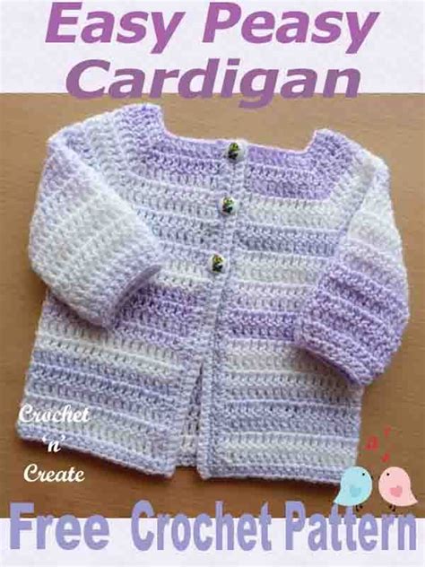 Easy Peasy Baby Cardigan Free Crochet Pattern | Crochet baby sweater pattern, Crochet baby ...