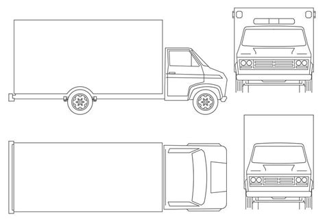 Truck Cad Vehicle Block Layout Elevation 2d View Autocad File Cadbull | Images and Photos finder