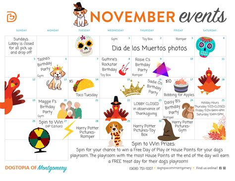 November Event Calendar - Montgomery