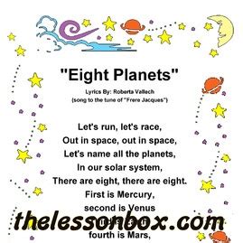 The Lesson Box. Eight Planets Song- Earth and Space. | April ...