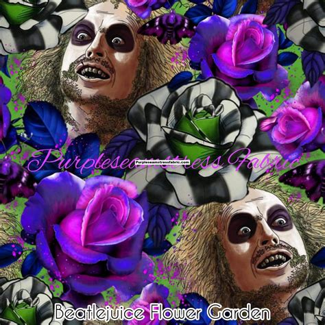 Beetlejuice Flower Garden – Purpleseamstress Fabric