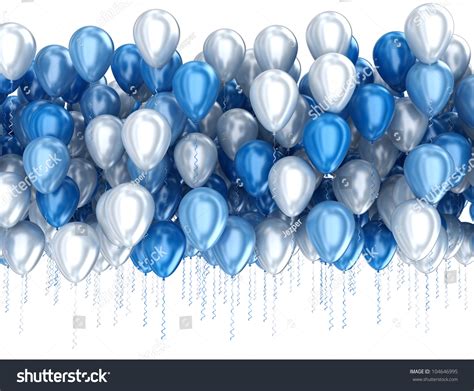 Blue White Party Balloons Stock Illustration 104646995 - Shutterstock