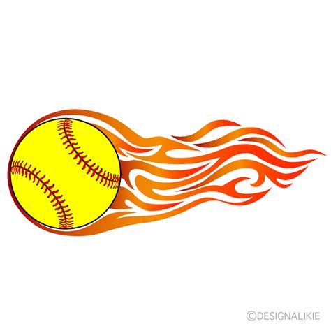 Rocfk And Fire Softball Clipart