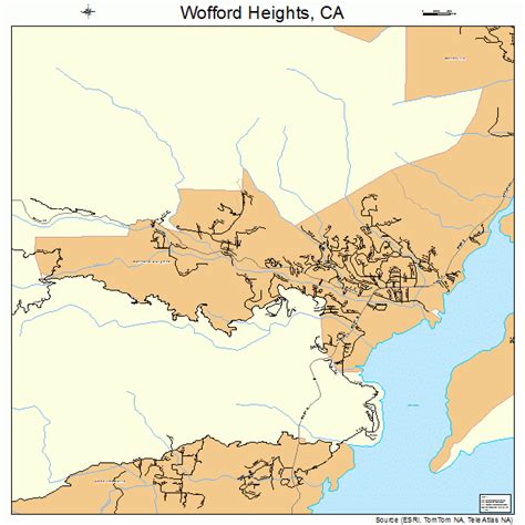 Wofford Heights California Street Map 0686174